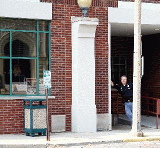 Chief Phillips in front of PD